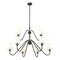 Z-Lite Gianna Chandelier, 9-Light, 46 In.W x 28.25 In.H, Matte Black/White 7509-9-46MB - alternate 5